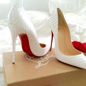 Christian Louboutin- SoKate White Pythons